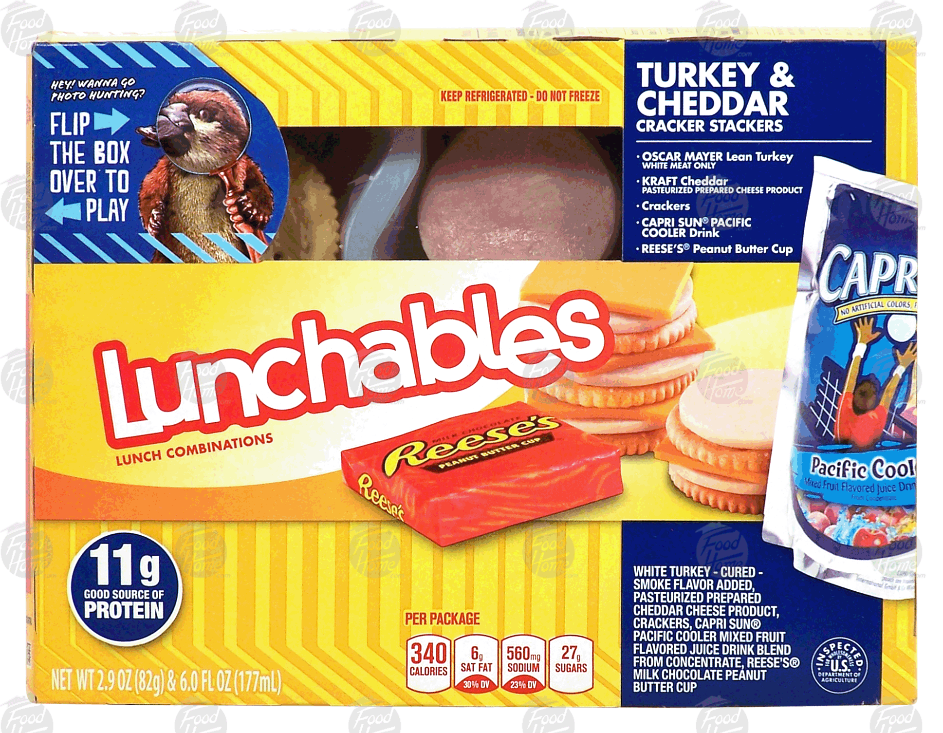 Oscar Mayer Lunchables lunch combinations, turkey & cheddar cracker stackers, 2.9 oz & 6 fl oz drink Full-Size Picture